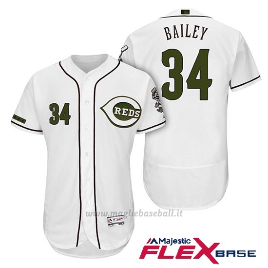 Maglia Baseball Uomo Cincinnati Reds 34 Homer Bailey 2018 Alterner Autentico Flex Base